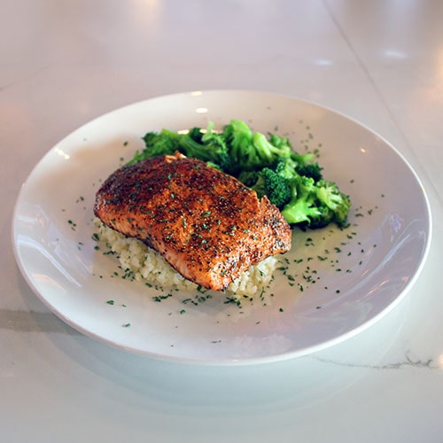 Delicous Salmon and fresh broccoli
